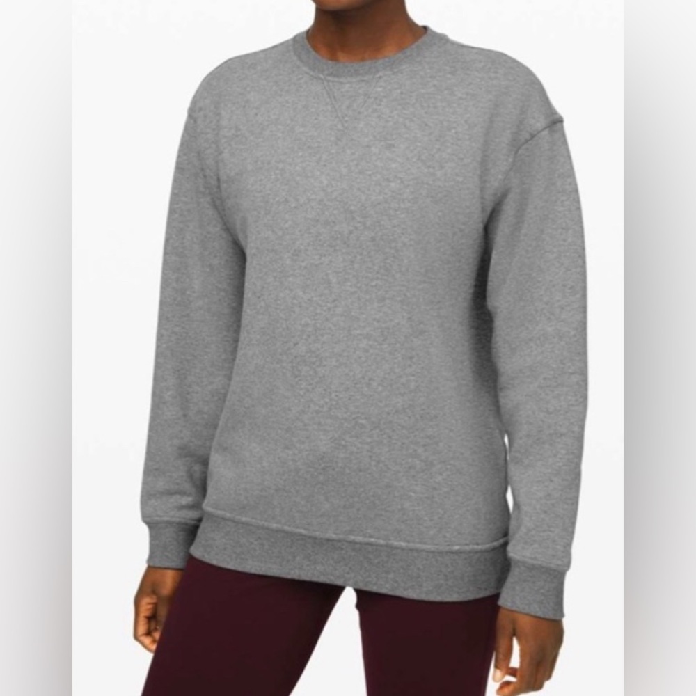 LULULEMON all yours crew heathered grey size 4